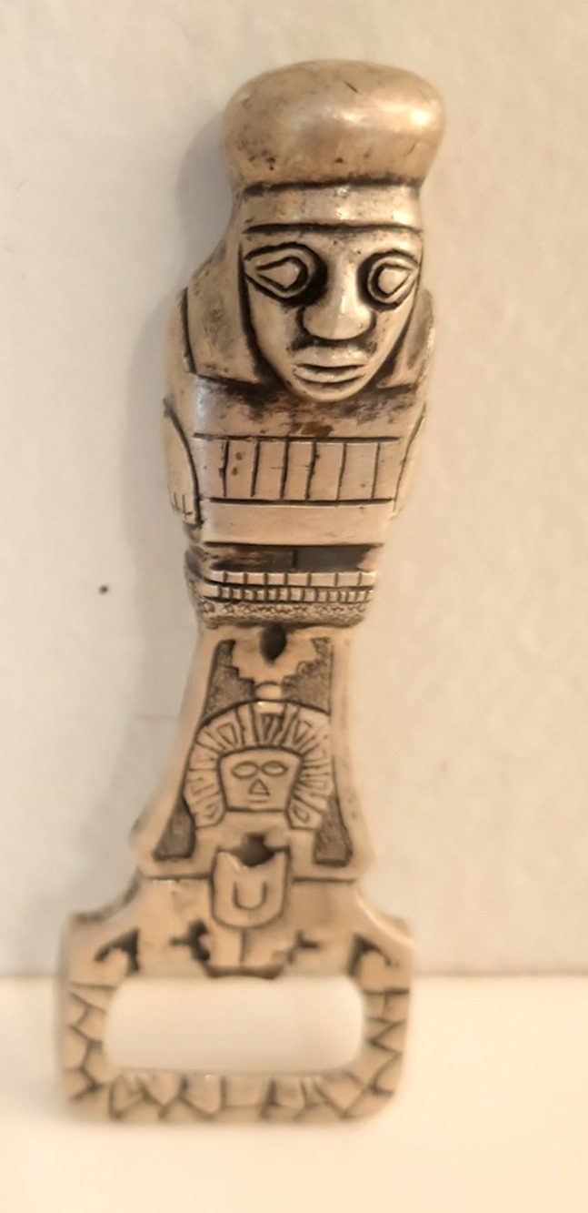 Sterling Silver 926 Made in Peru Figural Peruvian Bottle Opener 58 grams